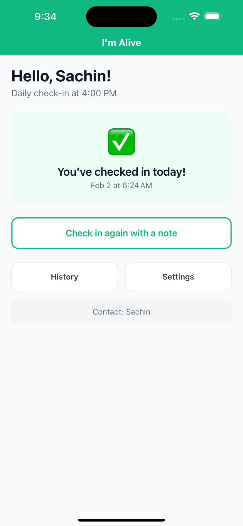 Automatic Alerts If Missed