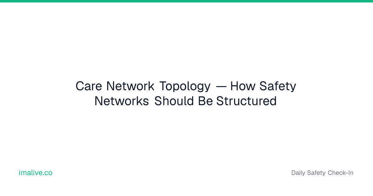 Care Network Topology | I'm Alive