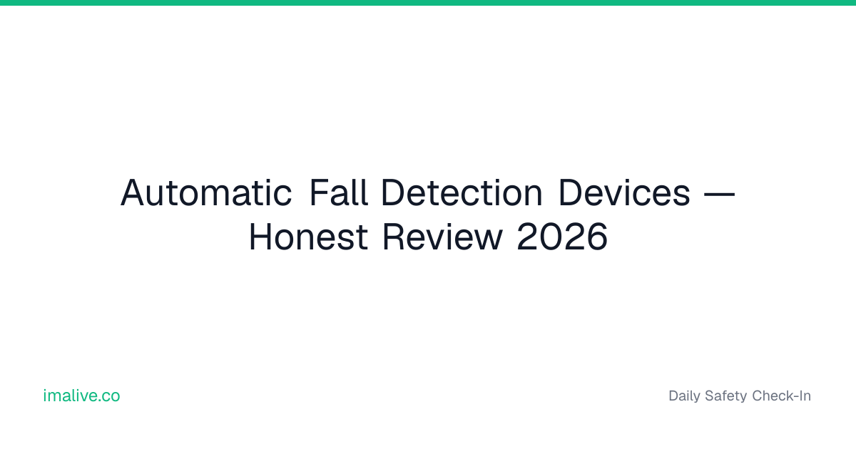 Automatic Fall Detection Devices | I'm Alive