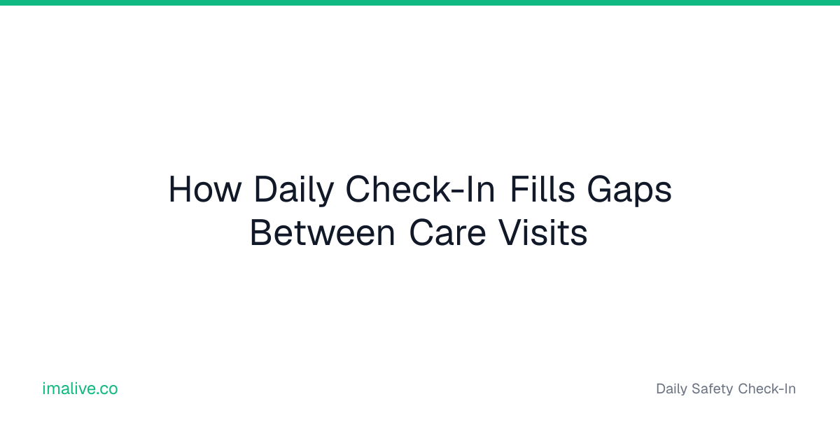 How Daily Check-In Fills Gaps Between Care | I'm Alive