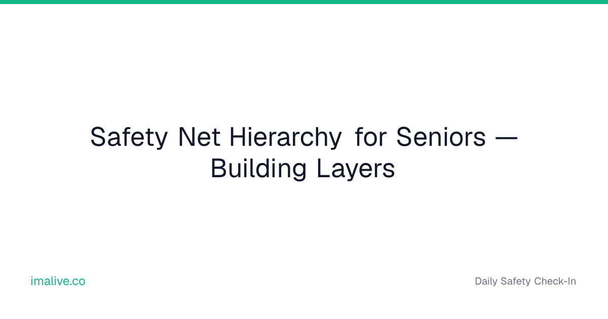 Safety Net Hierarchy for Seniors | I'm Alive